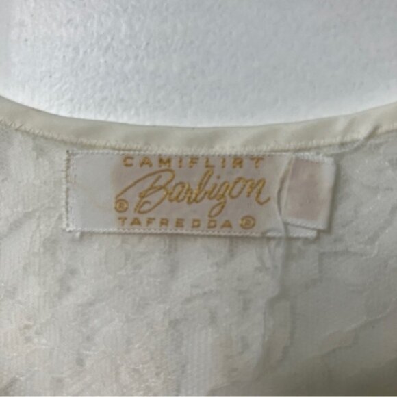 Vintage Barbizon Camiflirt Tafredda Lace White Slip - Picture 5 of 9